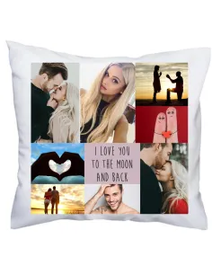 Foto Poduszka z zdjęciem nadrukiem foto I love you to the moon and back
