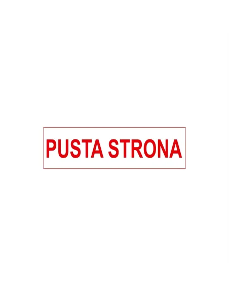 PIECZĄTKA - PUSTA STRONA - tanio PIECZĄTKI