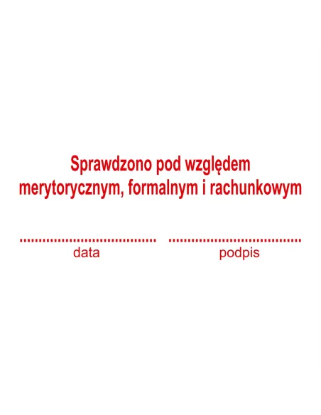 PIECZĄTKA - SPRAWDZONO POD WZGLĘDEM MERYTORYCZNYM