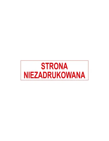 PIECZĄTKA - STRONA NIEZADRUKOWANA - pieczątki