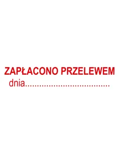 PIECZĄTKA - ZAPŁACONO PRZELEWEM DNIA - pieczątki