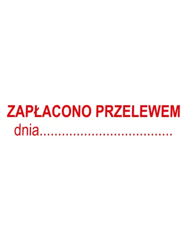 PIECZĄTKA - ZAPŁACONO PRZELEWEM DNIA - pieczątki