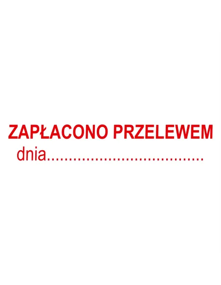 PIECZĄTKA - ZAPŁACONO PRZELEWEM DNIA - pieczątki