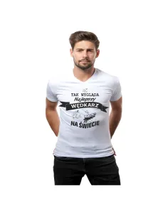 Koszulka z nadrukiem tak wyglada najlepzy wędkarz na świecie