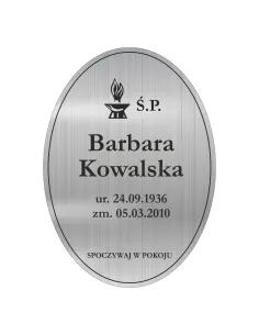 TABLICZKA NAGROBNA NAGROBKOWA grawer nierdzewna
