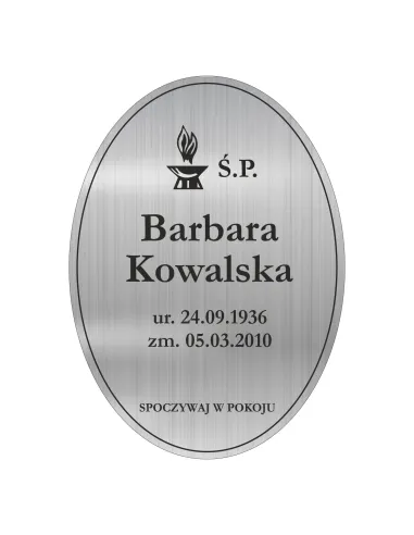 TABLICZKA NAGROBNA NAGROBKOWA grawer nierdzewna