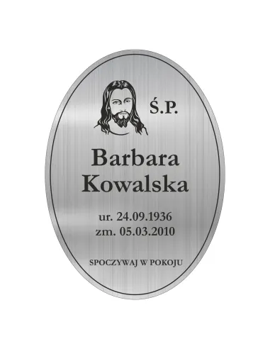 TABLICZKA NAGROBNA NAGROBKOWA grawer nierdzewna