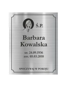 TABLICZKA NAGROBNA NAGROBKOWA grawer nierdzewna