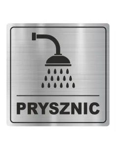 Tabliczka nierdzewna Piktogram WC TOALETA prysznic