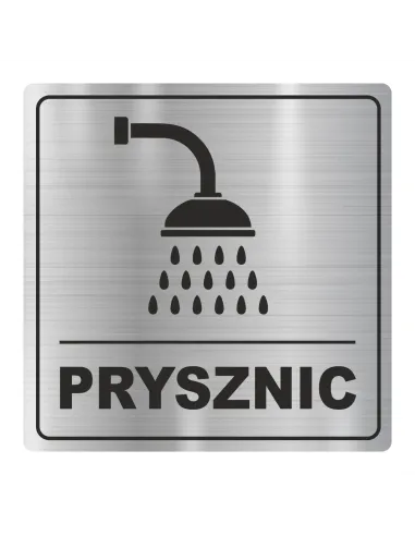 Tabliczka nierdzewna Piktogram WC TOALETA prysznic