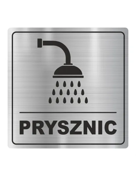Tabliczka nierdzewna Piktogram WC TOALETA prysznic