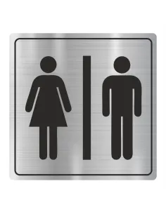 Tabliczka nierdzewna Piktogram WC TOALETA