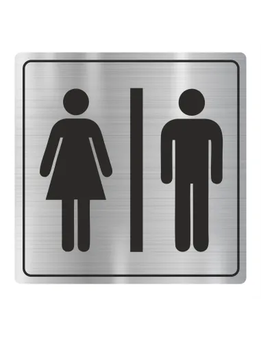 Tabliczka nierdzewna Piktogram WC TOALETA