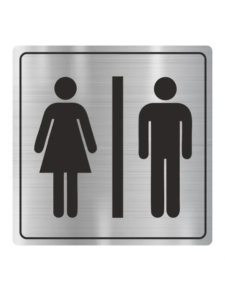 Tabliczka nierdzewna Piktogram WC TOALETA