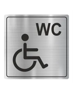 TABLICZKA piktogram nierdzewna grawer WC Toaleta