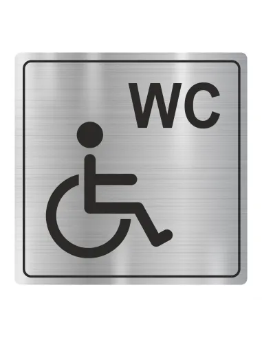 TABLICZKA piktogram nierdzewna grawer WC Toaleta