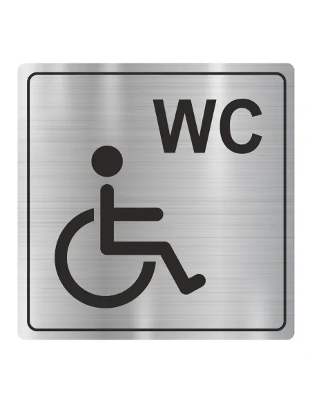 TABLICZKA piktogram nierdzewna grawer WC Toaleta