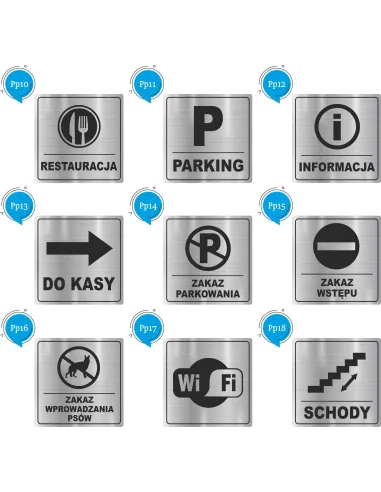 Tabliczka nierdzewna Piktogram WC TOALETA