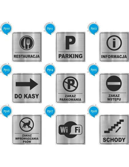 Tabliczka nierdzewna Piktogram WC TOALETA