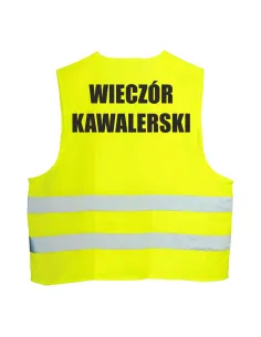 Kamizelka odblaskowa z nadrukiem tył WIECZÓR KAWALERSKI 1 szt