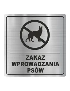 Tabliczka Piktogram ZAKAZ WPROWADZANIA PSÓW