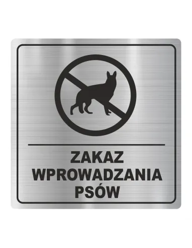 Tabliczka Piktogram ZAKAZ WPROWADZANIA PSÓW