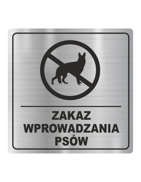 Tabliczka Piktogram ZAKAZ WPROWADZANIA PSÓW