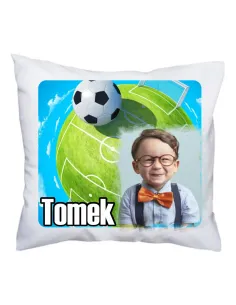 Foto Poduszka z nadrukiem dla dziecka piłka nożna imię