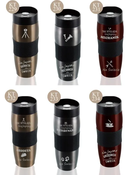 Kubek termiczny imię auta dla kierowcy podróżny