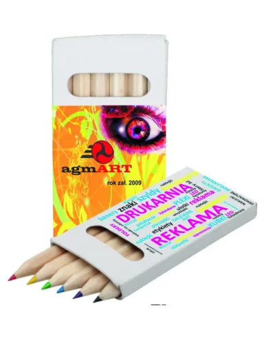 Zestaw kredek gadżety reklamowe z nadrukiem logo 100 szt