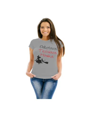 Koszulka z nadrukiem odlotowa teściowa