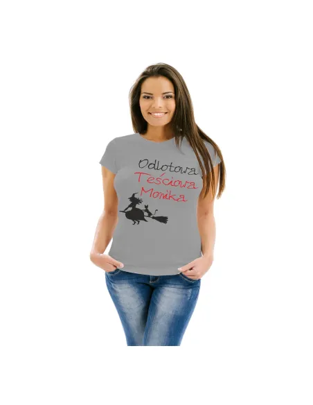 Koszulka z nadrukiem odlotowa teściowa