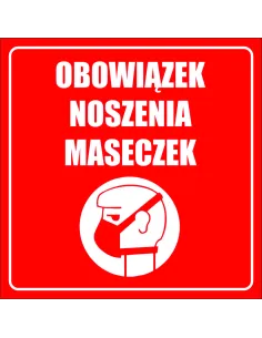Naklejki obowiązek noszenia maseczek