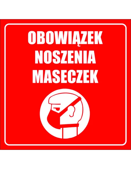 Naklejki obowiązek noszenia maseczek