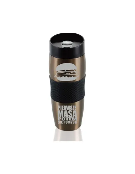 Kubek termiczny z grawerem na siłownię dedykacja
