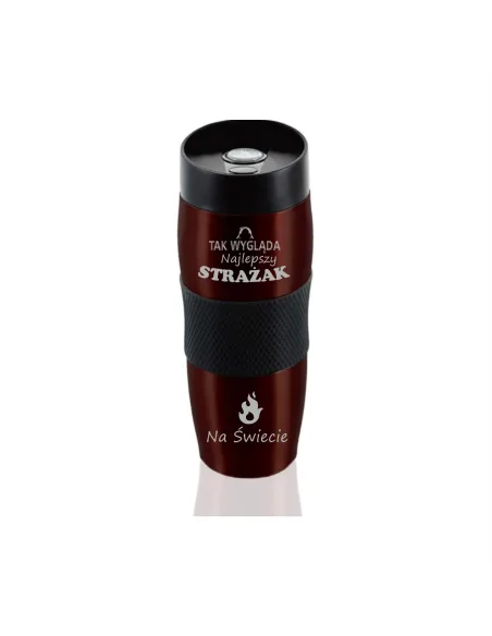 KUBEK TERMICZNY Z GRAWEREM prezent dla strażaka