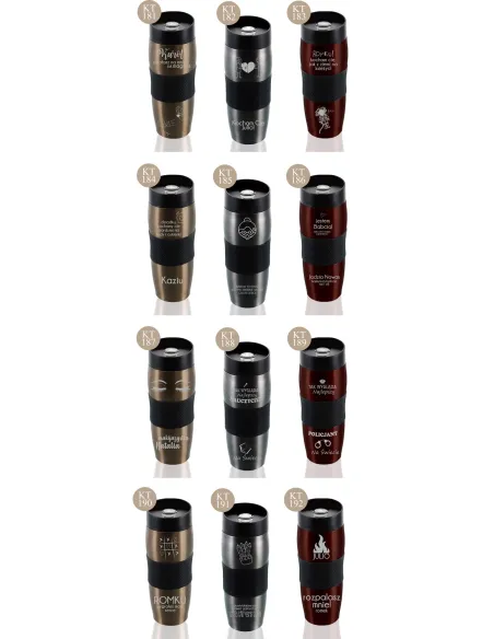 Kubek termiczny z grawerem na siłownię dedykacja