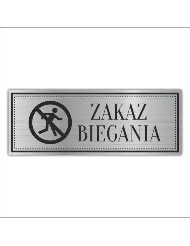 Tabliczka piktogram Grawerowana ZAKAZ BIEGANIA