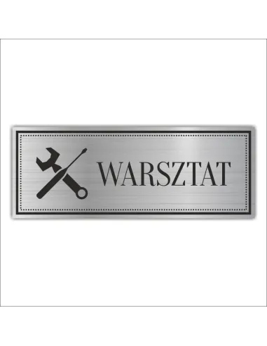 Tabliczka Grawerowana piktogram WARSZTAT ZAKŁAD