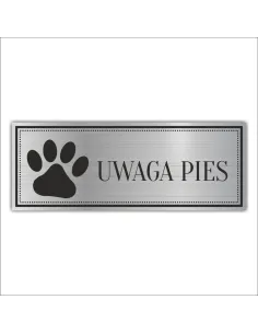 Tabliczka Grawerowana piktogram UWAGA PIES ZŁY