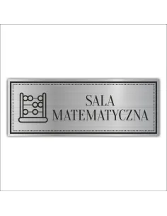 Tabliczka Grawerowana SALA MATEMATYCZNA SZKOLNA