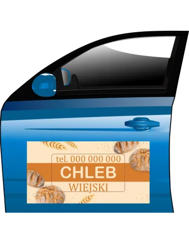 Reklama magnetyczna TWÓJ NAPIS wiejski chleb TANIO