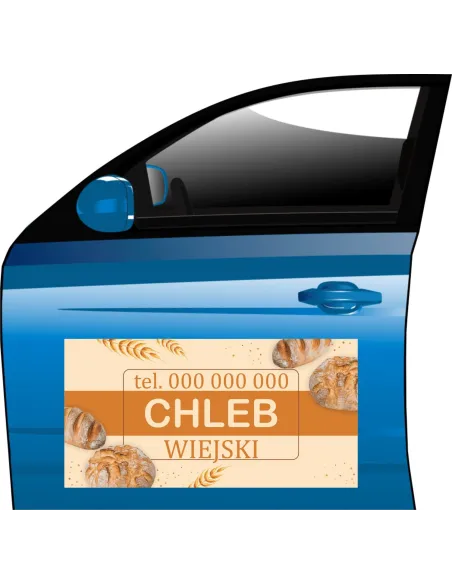 Reklama magnetyczna TWÓJ NAPIS wiejski chleb TANIO