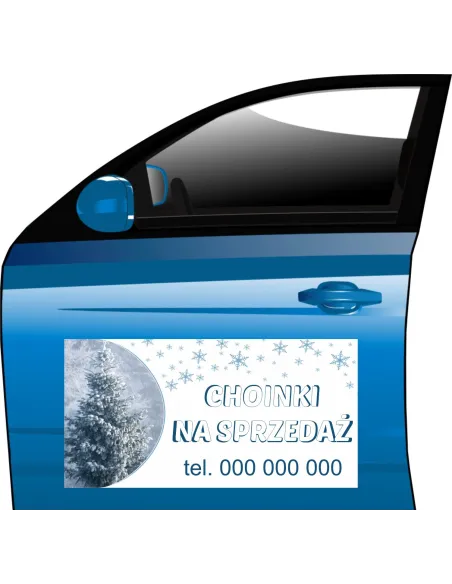 Magnesy reklamowe tablice baner SPRZEDAŻ CHOINEK