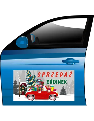 Magnes reklamowy TABLICA 30x60cm choinki na ŚWIĘTA