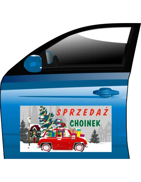 Magnes reklamowy TABLICA 30x60cm choinki na ŚWIĘTA