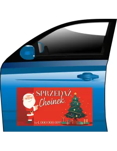 Magnes reklamowy TWÓJ NAPIS choinki 40x60 cm TANIO