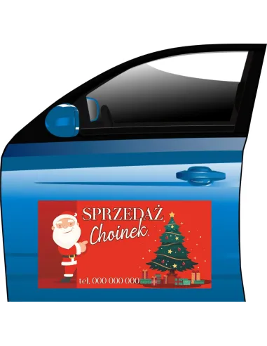 Magnes reklamowy TWÓJ NAPIS choinki 40x60 cm TANIO
