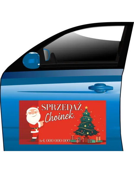 Magnes reklamowy TWÓJ NAPIS choinki 40x60 cm TANIO