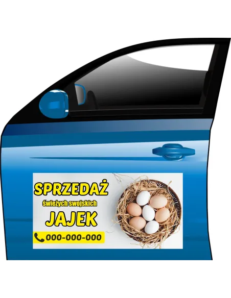 Magnes reklama JAJA WIEJSKIE różne reklamy 30x60cm
